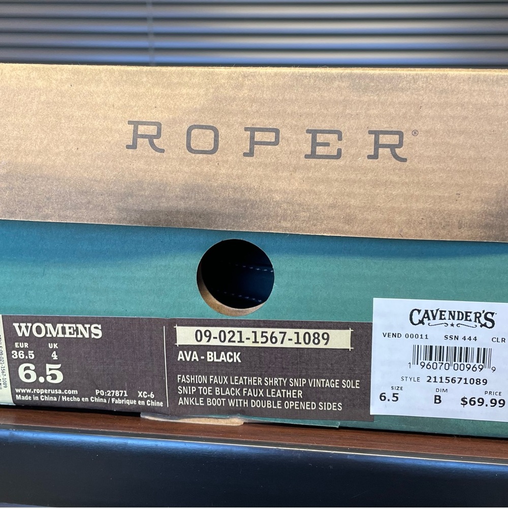 Roper Gray Western Booties 6.5 - Picture 6 of 6